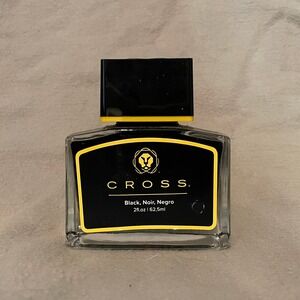 Cross Fountain Pen Ink Black Noir 2 fl ounces 62.5 ml‎ Glass Bottle